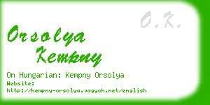 orsolya kempny business card